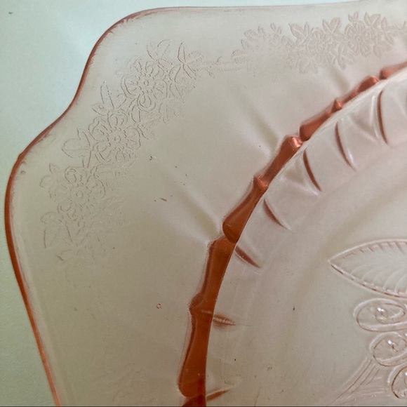 Vtg Pink Depression Glass Jeanette Adam Serving - Picture 7 of 10